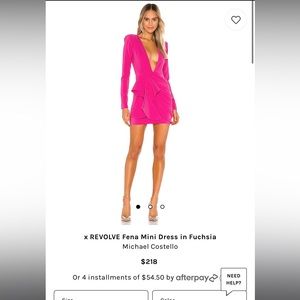 Michael Costello x REVOLVE Fena Mini Dress in Fuchsia